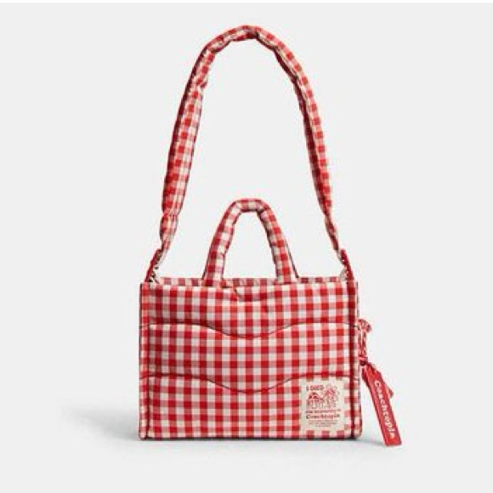 Coach Coachtopia Loop Mini Tote in Red Gingham